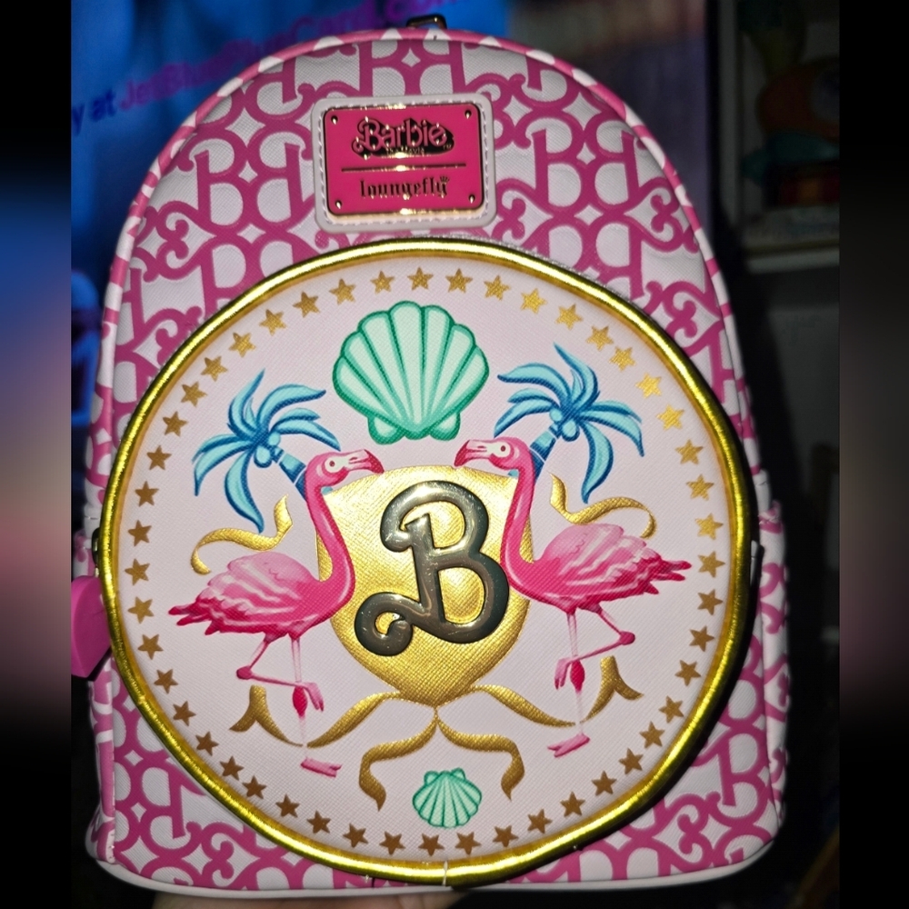 Brand New! Loungefly Mattel  Barbie Movie Logo Mini Backpack 💗